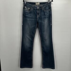 Big Star Jeans Womens 28R Blue New Hazel Boot Stretch Denim Mid Rise Embroidered